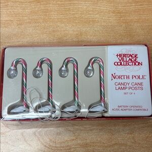 Dept 56 North Pole Candy Cane Lamp Posts #52621